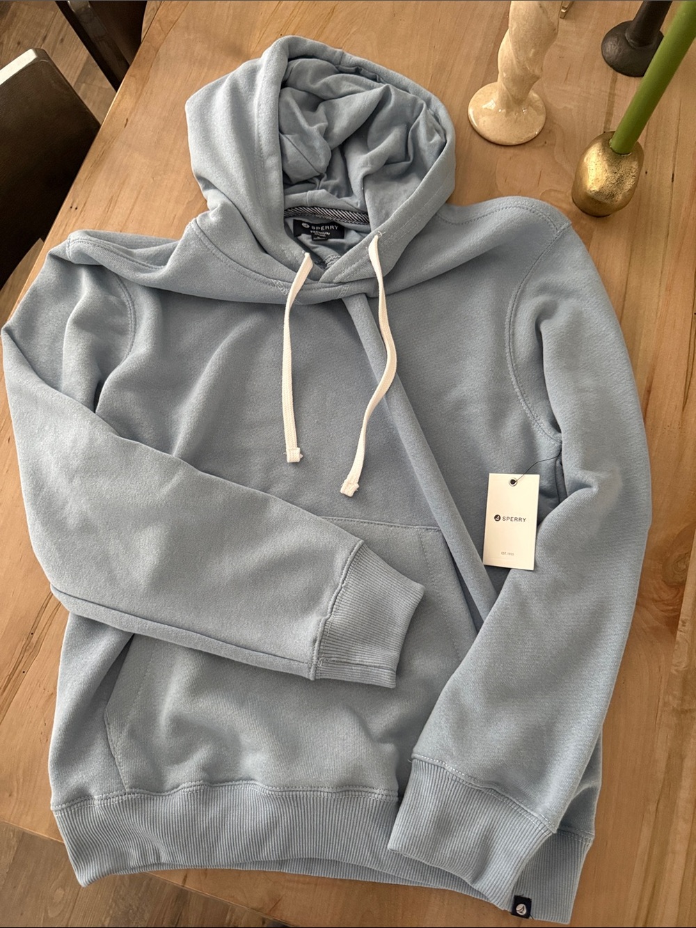 Sperry Light Blue Hooded Pullover Sweatshirt